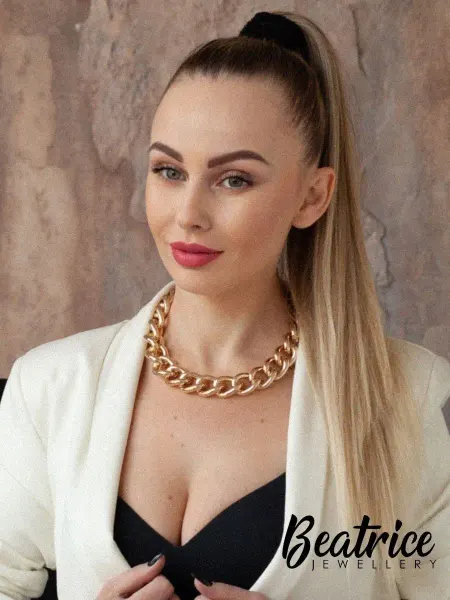 Beatrice Jewellery Цепочка на шею широкая