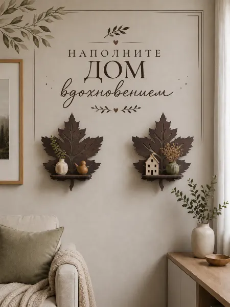 GreenWood Russia Полка декоративная, навесная, 2 штуки