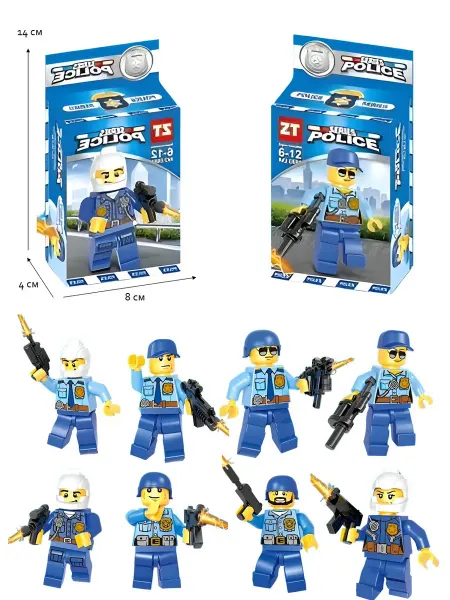 LEGO Конструктор минифигурки Сити Полиция 8 шт