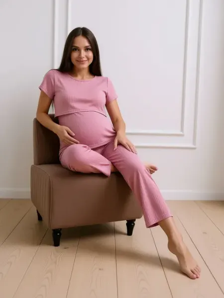 BeautifulAmour Пижама для беременных и кормящих, домашний костюм с брюками