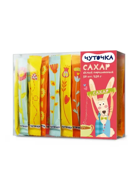 Чуточка Сахар белый кристаллический категории ТС2, стики