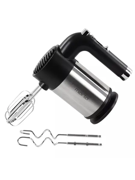 Миксер MARTA MT-MX1526A, ручной, 1500Вт, 5 скоростей, нержавеющая сталь, черный