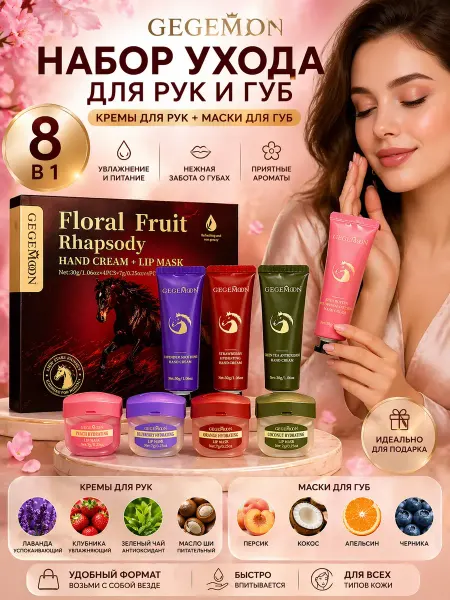 BEAUTYAI Набор кремов для рук и масок для губ