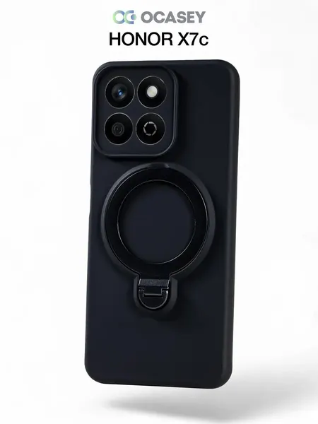 Чехол-накладка "Пламя" О'Кейси, для Honor X7C 4G, защита камеры, стильный, черный
