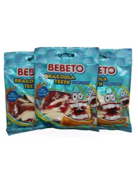 BEBETO Жевательный мармелад со вкусом клубники и ванили 3шт по 80гр