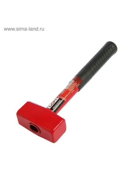 ЛОМ Кувалда 1 кг с обрезиненной рукояткой 29 см квадратный бойок