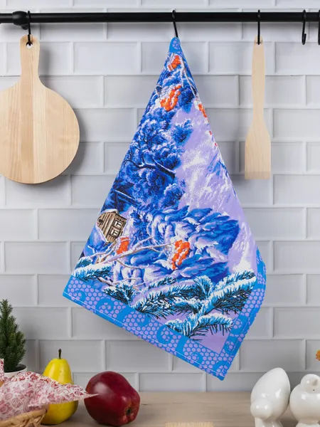 Полотенце Wellness, кухонное, 45x60 см, 100% хлопок, сиреневое