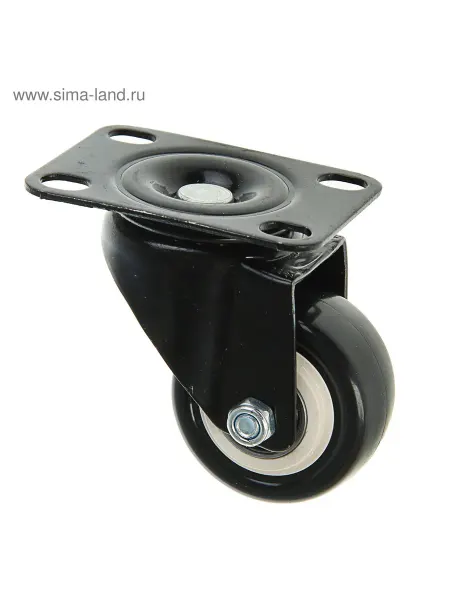 Тундра Колесо мебельное, d50 мм, без тормоза, черное