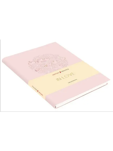 Ежедневник недатир. А5 136л. Иск.кожа. Инт. IN LOVE. Pink