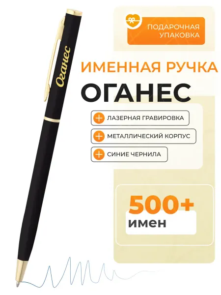 Подарочная ручка Оганес Именная ручка шариковая Оганес