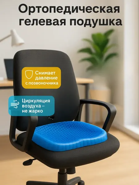 Лязат Подушка на стул ортопедическая для сидения