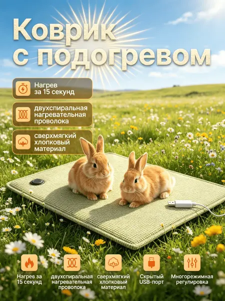 Грелка электрическая, коврик с подогревом для цыплят