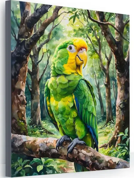 000 Art-Hobby-Market Картина по номерам попугай на ветке 40x50