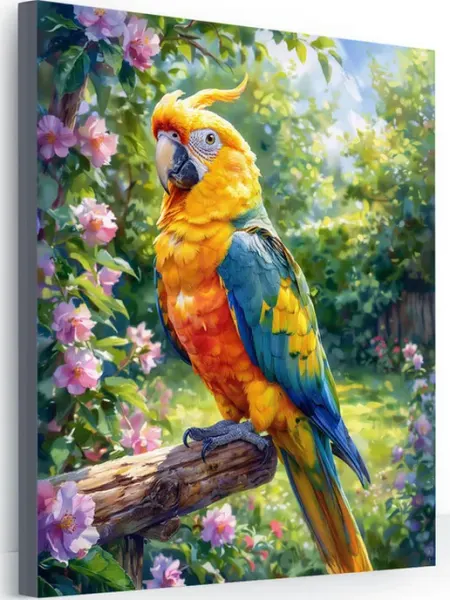 000 Art-Hobby-Market Картина по номерам попугай на дереве 40x50