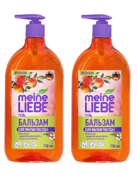 Meine LIEBE Гель-бальзам для мытья посуды концентрат, 2 шт по 750 мл