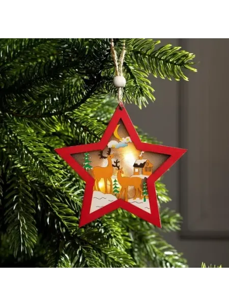 Luazon Lighting Новогодняя ёлочная звезда с оленями