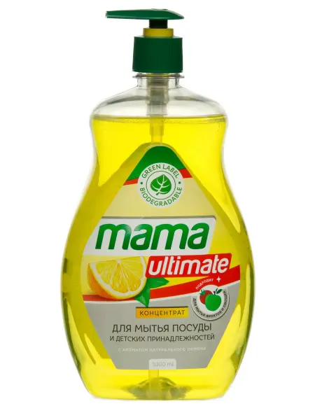 Mama ultimate Концентрированный гель для мытья посуды, 1000 мл