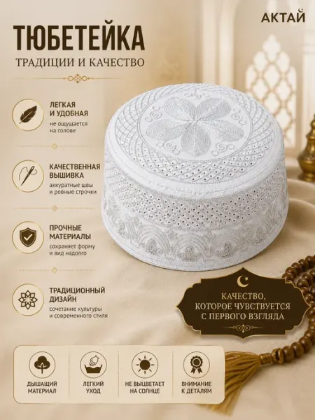 Aktay Тюбетейка мусульманская для Никаха