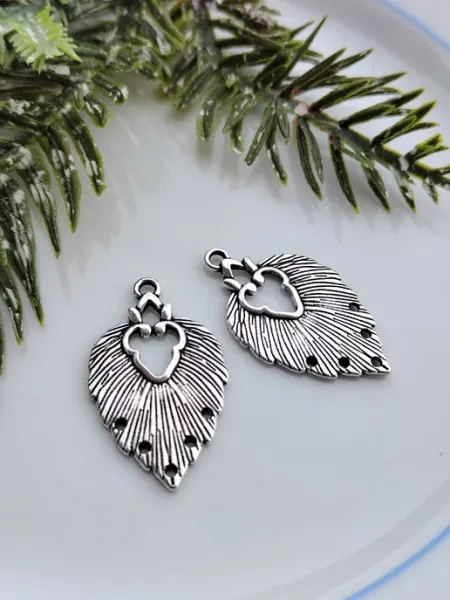 Forest 2 шт. Коннектор-подвеска "Хвост павлина"