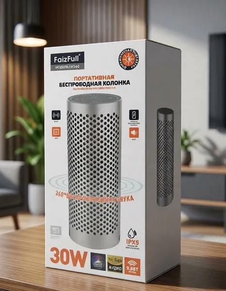 FaizFull Колонка беспроводная 30W FK260 серый