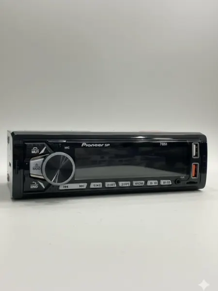 Автомагнитола Pioneer 7031, 1DIN, Bluetooth/USB/AUX/SD, 7 цветов подсветки - Автомагнитолы