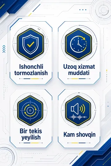 Задние барабанные тормозные колодки Hi-Q для автомобиля, надежный комплект из 4 штук - Тормозная система