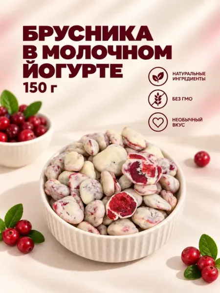 IZH.BERRY Ягоды в шоколаде брусника в йогурте от ИжБерри