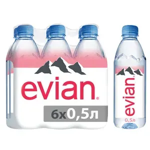 Evian Вода минеральная природная негазированная, 0,5л, 24 шт