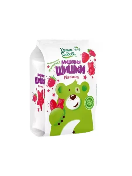 Умные Сладости Мармелад жевательный, малина, 150 г