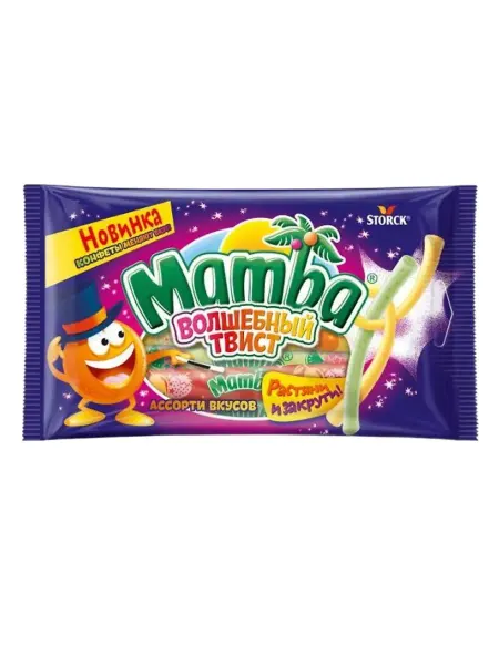 Mamba Конфеты жевательные волшебный твист, 70 г