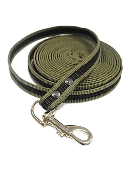HomePet Поводок для собак Брезентовый с карабином, 25мм х7 м