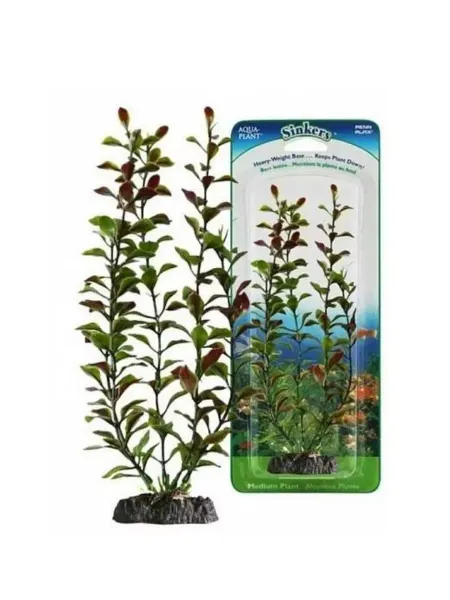 PENN-PLAX Растение для аквариума Red Blooming Ludwigia с грузом 34 см