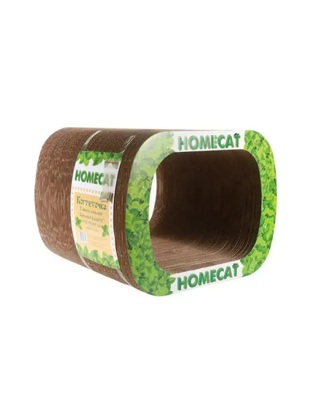 Homecat Когтеточка-тоннель "Кошачья радость", 39х29,5х35см