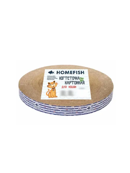 Homefish Когтеточка гофрокартон с кошачьей мятой H 4 см D 40,5 см