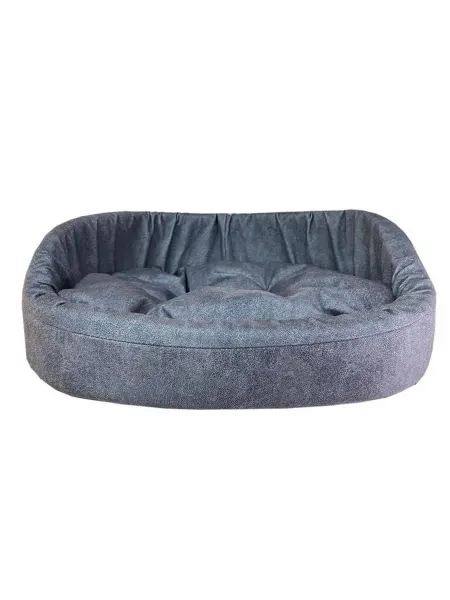 HomePet Лежак-диванчик Leather №1, пыльно-голубой, 43х38х15см