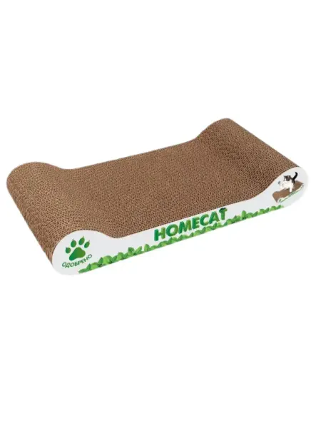 Homecat Когтеточка картонная Мятная волна 48х25х8 см