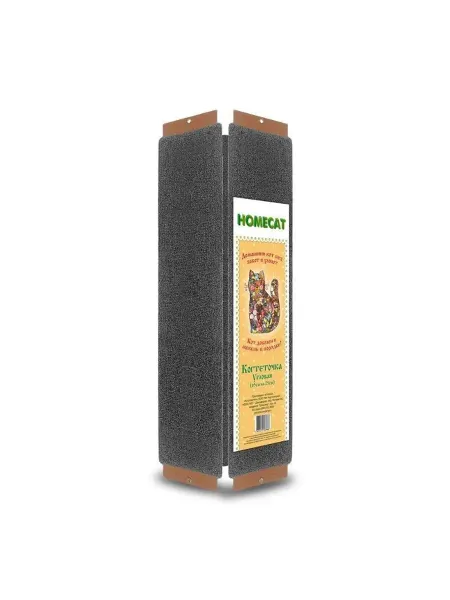 Homecat Когтеточка с кошачьей мятой из ковролина угловая, 65х25см