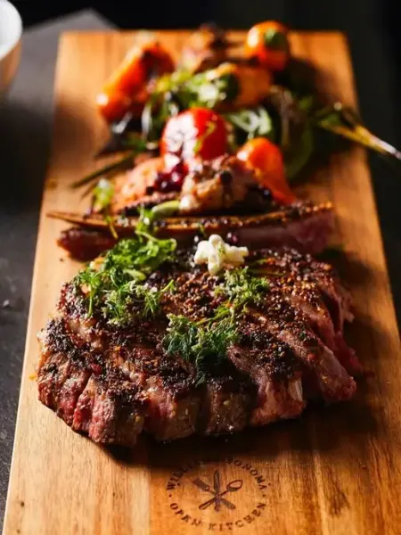 Best-Arts Постер интерьерный ламинированный, еда мясо пицца