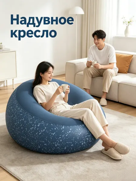 Bestway Надувной мягкий диван чёрный