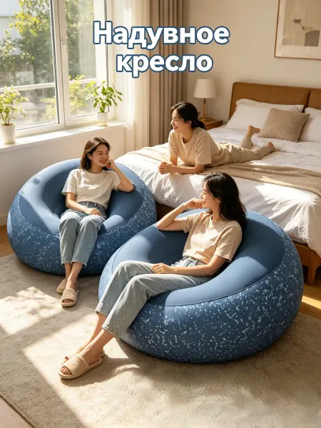 Bestway Диван синий надувной для отдыха
