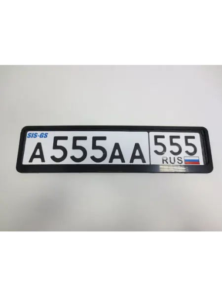 LS-Car Рамка пластик двусостовная черная SIS-GS 555