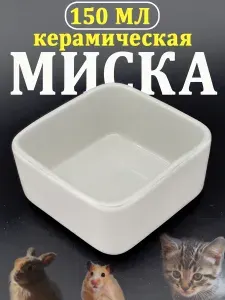 Миска керамическая для кошек, птиц, грызунов