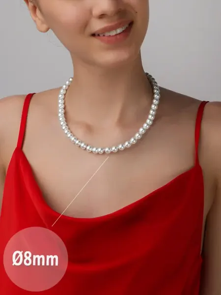 Beverly jewelry Бусы из искусственного жемчуга бижутерия белые