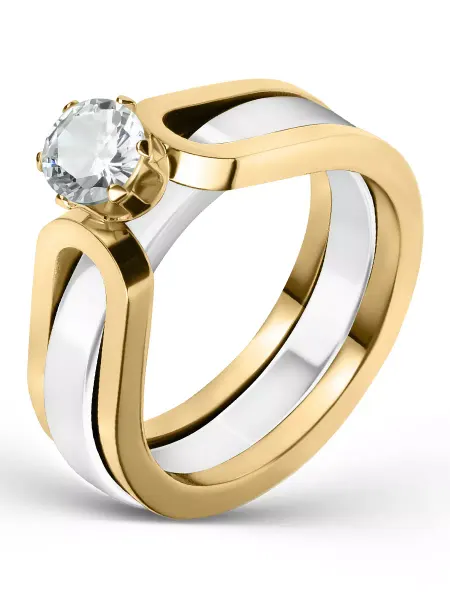 Florence Кольцо Cartier трансформер сталь и керамика