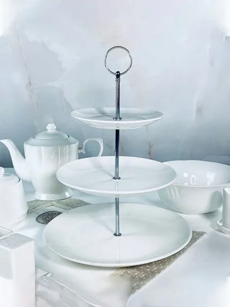 Lenardi Этажерка трехъярусная. "Bianco" Фарфор