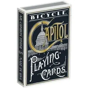Карты игральные Bicycle Capitol колода 54 шт.,синяя рубашка,пластиковое покрытие