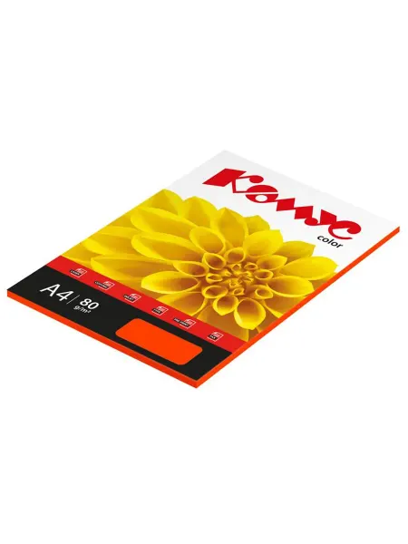 Комус Бумага цветная шафран интенсив 80г, А4, 50 л