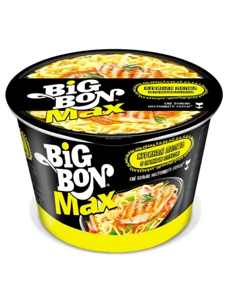 Лапша быстрого приготовления BIGBON MAX куриная с пряным