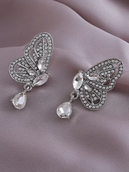 BijouBijou Серьги бижутерия Бабочка со стразами