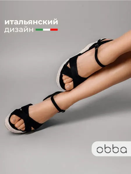 Obba Летние босоножки на высокой танкетке